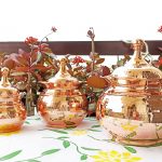 سرویس آجیل و شکلات خوری و قندان لب چین درب دار بدون پایه