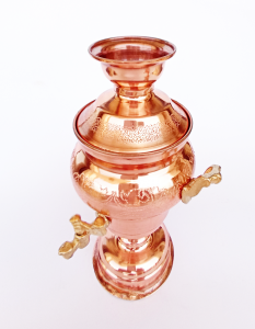 سماور دکوری مسی طرح دار