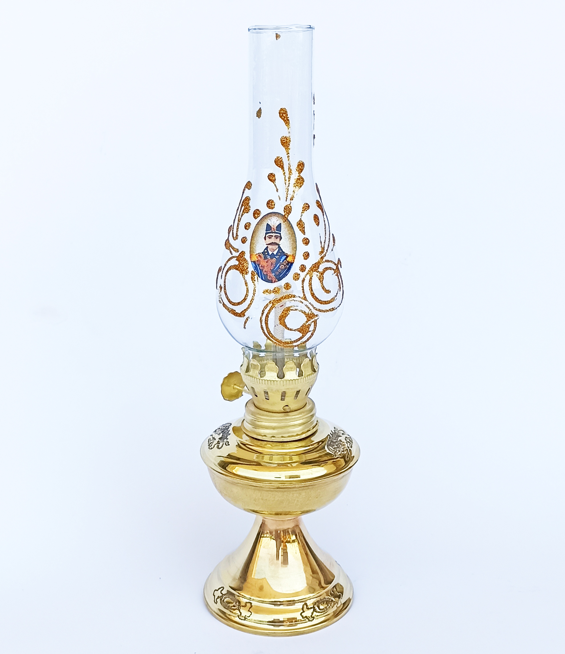 چراغ گرد سوز دکوری طلایی