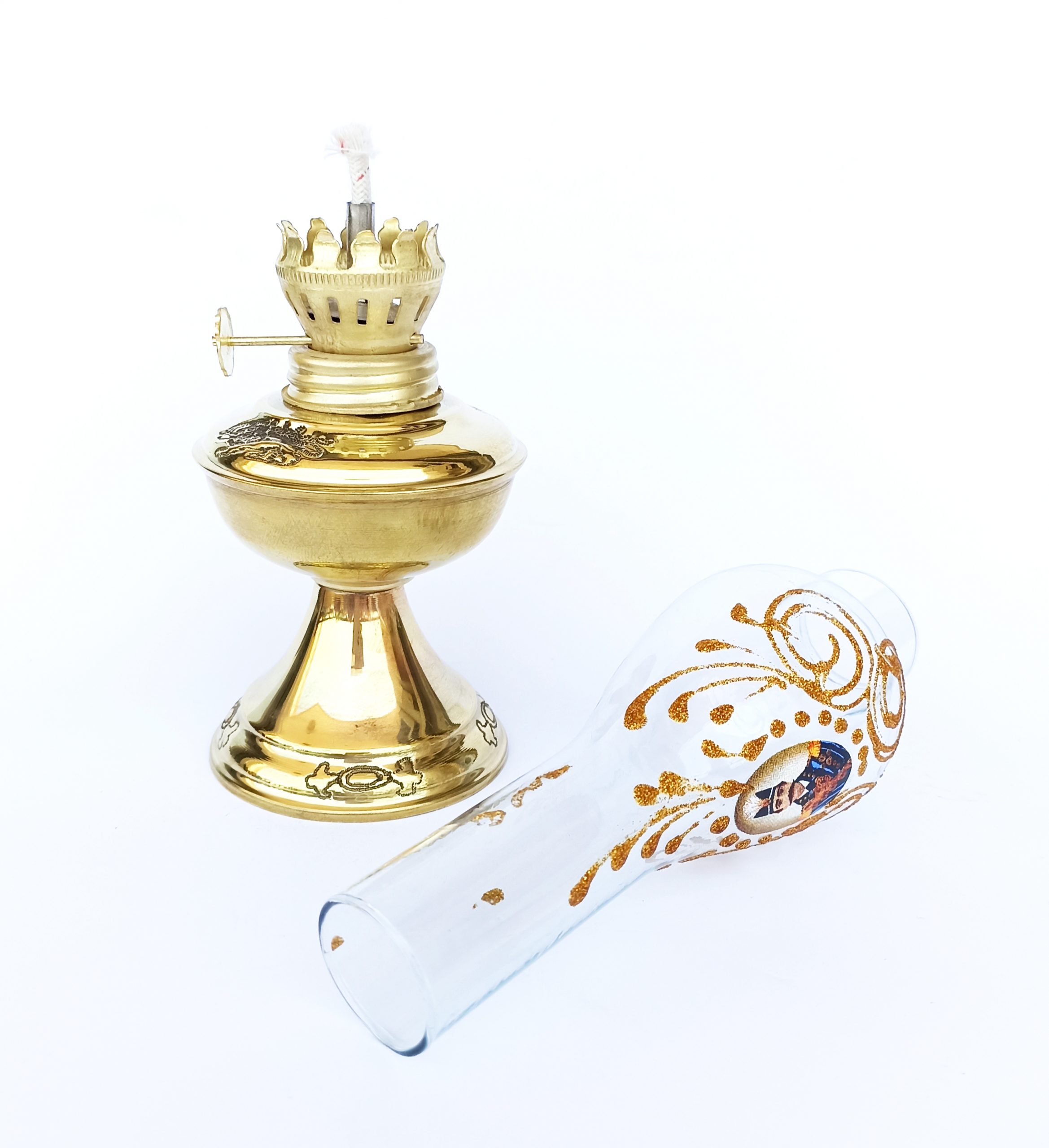 چراغ گرد سوز دکوری طلایی