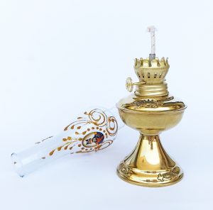 چراغ گرد سوز دکوری طلایی