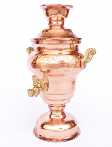 سماور دکوری مسی طرح دار